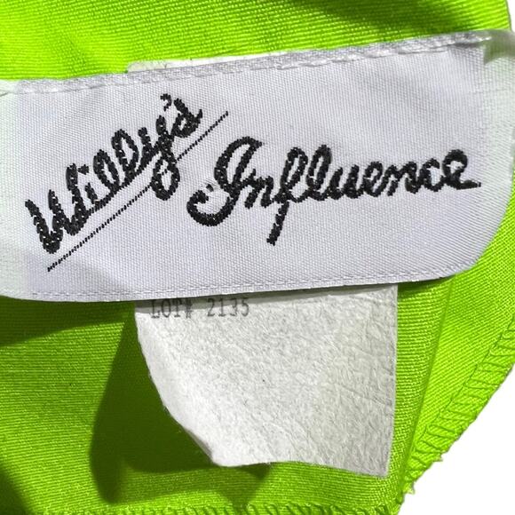1960s Willy's Influence Lime Green & White Belted Romper Playsuit Lace Mod Go-Go - Picture 6 of 13